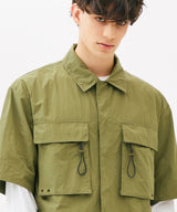 TWO POCKET STRING HALF SHIRTS (BEIGE) (6585203654774)