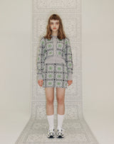 GRANNY SQUARE KNIT MINI SKIRT LIGHT GRAY (6691439050870)