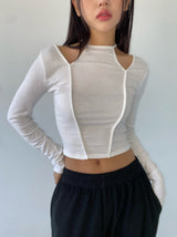 Chewing halter slit tee