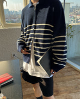 バルーンストライプパーカ (2 color) (6675663388790)
