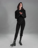 Fabric Mix Mannish Sweatshirt (6676027768950)