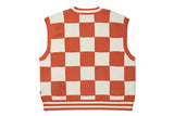 チェッカーボードテリーベスト/CHECKER BOARD TERRY VEST_ORANGE