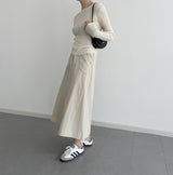 Bye pocket nylon skirt [2 colors]