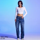 BRUSH WASHING DENIM RELAXFIT-BLUE