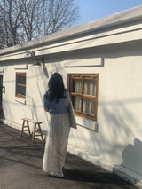 ディアスプリングフラワーバンディングロングスカート / Dear Spring Flower Banding Long Skirt (3 colors)