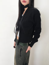 [Muffler set] Eden button V-neck cardigan