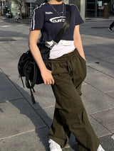 Y2k スポーティーレーシングクロップTシャツ
