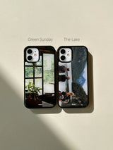 (Basic)Black Bumper Case_Green Sunday