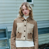 CHERRY BUTTON POINT TAILER JACKET[DARK BEIGE]