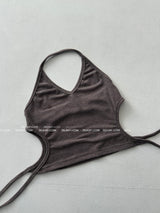 Open Crop Halterneck Sleeveless