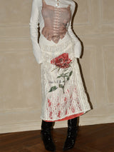 Corset bow long sleeve WHITE