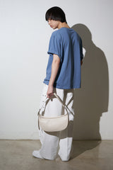 Hバックルソフトレザーホボバッグ / H-Buckle Soft Leather Hobo Bag (ivory)