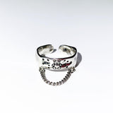 Silver Bear chain ring (6673130913910)