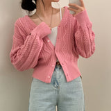 オールデイツイストVネックカーディガン / [Bellide made] All-Day Twist V-Neck Cardigan