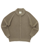 ROUND-COLLAR 7G KNIT CARDIGAN (Beige) / ラウンドカラーニットカーディガン