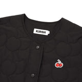 CHERRY QUILTING JACKET + MUFFLER SET [BLACK]