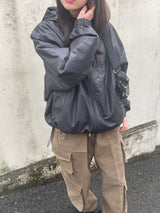 レイヤードフードジャンパー