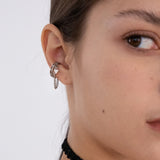 ドロップチェーンレイヤードイヤーカフ/Drop chain layered earcuff
