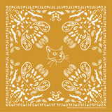 キャットペイズリーバンダナ / 1 2 cat paisley bandana - YELLOW