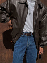 Holly Over Leather Jumper (2color)