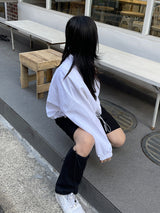 リボンストリングレッグウォーマー / Ribbon String Leg Warmer