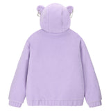 パンクベアフリースジャケット / 0 1 punk bear fleece jacket - VIOLET