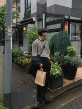 ボーダーラグランショートスリーブTシャツ