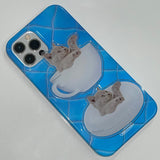 キャットインプールハードアイフォンケース / [set] cat in pool hard case