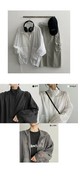 ディコサマーツーウェイナイロンジップアップジャンパー / Dicho Summer Two Way Nylon Zip-Up Jumper