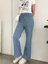 ブロックデニムパンツ / Block Medium Blue Denim