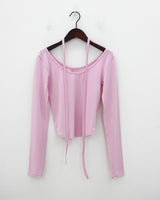 キャンディーネックスカーフTシャツ / Candy UN Neck Scarf T-Shirt (4color)