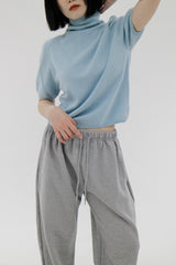 ラクーンタートルスリーブニット / Raccoon Turtle Short Sleeve Knit (3color)