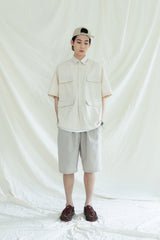 4POCKET BDU COTTON 1/2 SHIRT OATMEAL (6559933726838)