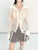 1021. Wool Double ribbon pleats mini sk (2color)