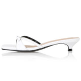 Y.01 Jane Candy Kitten Mules / YY20S-S44 / White (6550190162038)