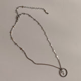 コインブラッククロス2ウェイネックレス/ky Coin Black Cross Two Way Necklace