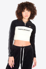 ベロアハーフジップトップ / Velor half zip top (2624871432310)