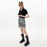 Frill Skirt [Tie-dye check] (6596678582390)