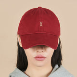 Varzar Logo Over Fit Chino Ball Cap wine