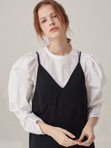 2 way volume blouse - Black (6671160311926)