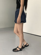 オベットビッグポケットデニムミニスカート/Obet Big Pocket Denim Mini Skirt