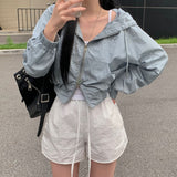 [Bellide made/Seasonal Item] ツーウェイフーデッドクロップドウィンドブレーカー