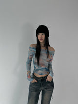 blue rain blouse