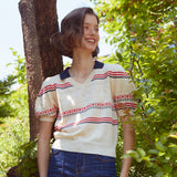 Vカラーサマーニット / V-Collar Summer Knit (BEIGE)