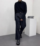 ピュアアンダイ2タックワイドパンツ / LN Pure undyed two-tuck wide pants