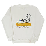 [UNISEX] Human Water The Flower White Clip Sweatshirt (6655517098102)