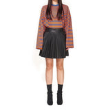 エンブロイダリーストライプロングスリーブ / EMBROIDERY STRIPE LONG SLEEVE blue/orange