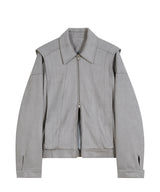87-STAN029 [Vegan Suede]マルチプラックケットスエードジャケット