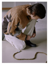 Skinny Knit Scarf (Brown)
