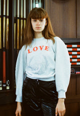 Love Printed sweater shirt (6599546863734)